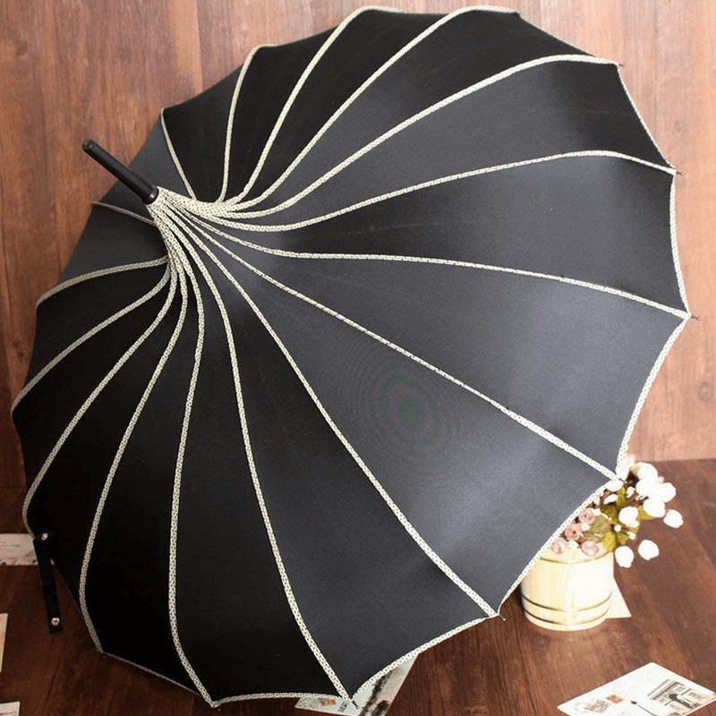 VIVI SKY Pagoda Peak Old-fashionable Ingenuity Umbrella Parasol (black) Home & Garden > Lawn & Garden > Outdoor Living > Outdoor Umbrella & Sunshade Accessories VIVI SKY   