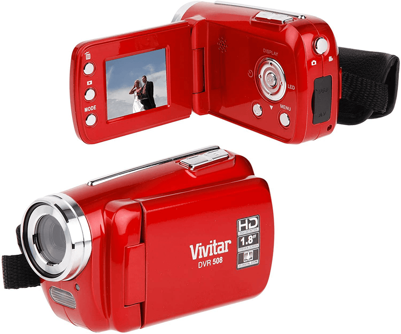 Vivitar 12 MP Digital Camcorder with 4X Digital Zoom Video Camera with 1.8-Inch LCD Screen, Colors and Styles May Vary Cameras & Optics > Cameras > Video Cameras Vivitar DVR508HD-RED Camcorder 