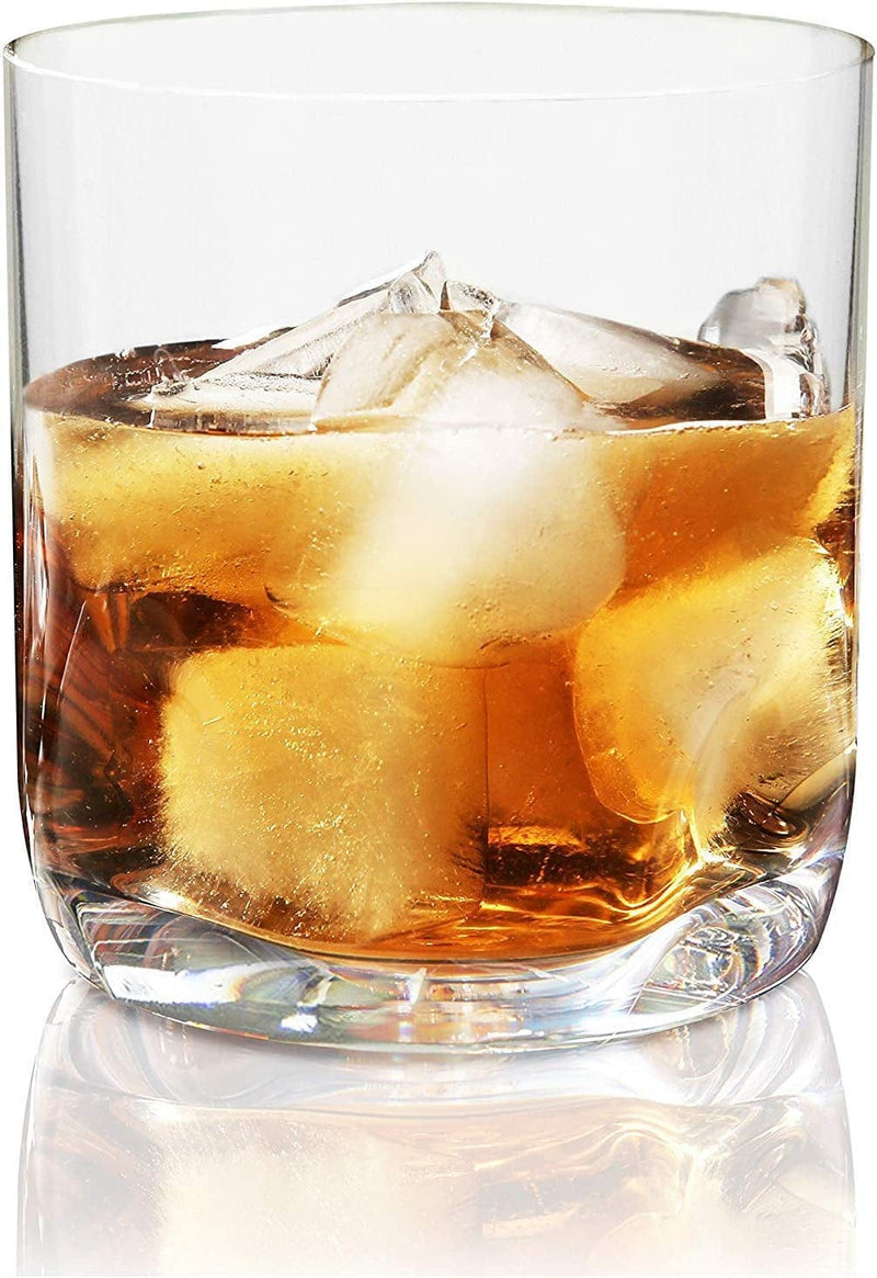 Vivocci Unbreakable Tritan Plastic Rocks 12.5 Oz Whiskey & Double Old Fashioned Glasses | Thumb Indent Base | Ideal for Bourbon & Scotch | Perfect for Homes & Bars | Dishwasher Safe Barware | Set of 4 Home & Garden > Kitchen & Dining > Barware Vivocci 12.5 oz, Set of 2  