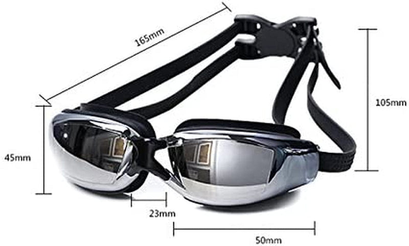 Vizgiz Swim Goggles for Adults Men Women Youth Swimming Glasses Clear HD View Pro anti Fog UV Protection Electroplate Waterproof No Leaking Diving Eye Wear Sports