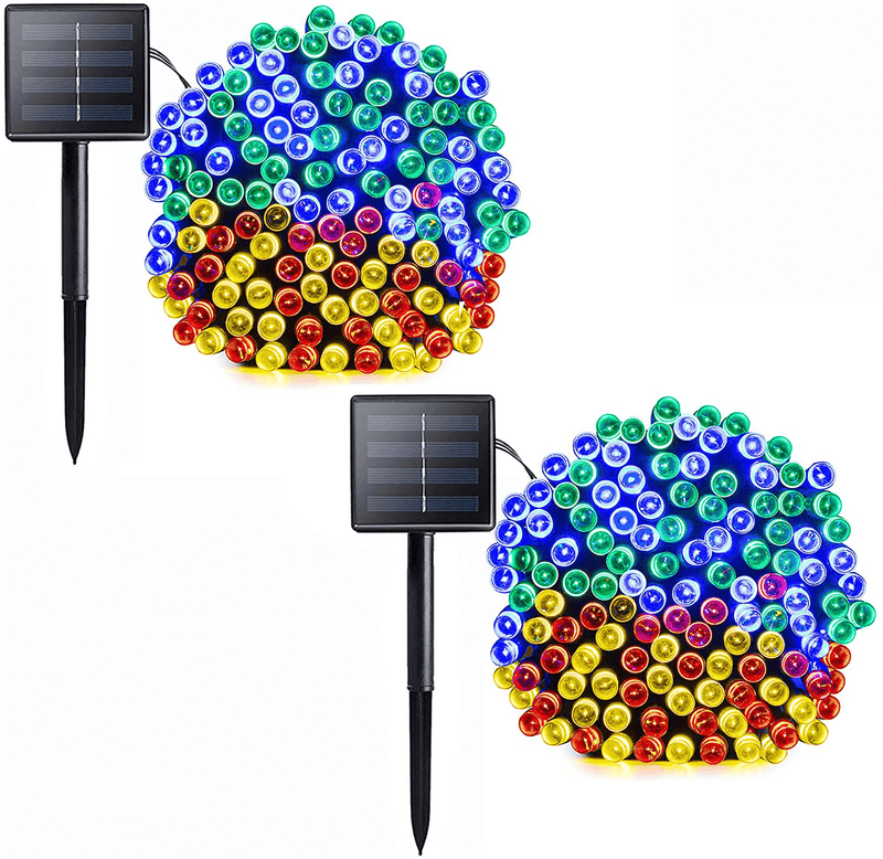 VMANOO Solar Outdoor String Christmas Lights 72Ft 200 LED 8 Modes Patio Lighting for Outside Yard Gazebo Party Wedding Tents Porch Xmas Garden Backyard Tree Decorations Indoor Balcony Decor Lights Home & Garden > Decor > Seasonal & Holiday Decorations& Garden > Decor > Seasonal & Holiday Decorations VMANOO S41 Multi-color 2pack  