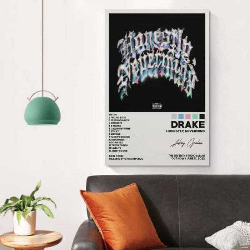 VMSM Rapper Music Posters Honestly Nevermind Album Cover Posters for Room Aesthetic Canvas Art Poster and Wall Art Print Bedroom Decor Posters 12X18Inch(30X45Cm) Home & Garden > Decor > Artwork > Posters, Prints, & Visual Artwork VMSM   