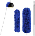 VMVN Microfiber Duster, Stainless Steel Extension Pole 30 to 100 Inches, Reusable Bendable Duster Sets, Washable Lightweight Dusters for Cleaning Ceiling Fan, High Ceiling, Blinds, Furniture, Cars Home & Garden > Household Supplies > Household Cleaning Supplies VMVN Blue 3 