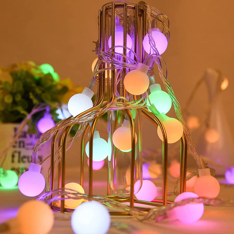 Vocevos Globe String Lights Christmas 100 LED 33FT Indoor String Lights Bedroom Fairy Lights Warm White Extendable Outdoor Decorative Bubbles for Wedding Birthday Party 8 Modes Brighter,Stable Plug Home & Garden > Lighting > Light Ropes & Strings Vocevos Multicolor 1 Pack 
