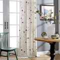 VOGOL 2 Panels Branch Embroidered Faux Linen Grommet Curtains Drapes for Bedroom Living Room, Farmhouse Window Curtains Panels, 52 X 84 Inch Home & Garden > Decor > Window Treatments > Curtains & Drapes VOGOL Qw-pink 52x96 