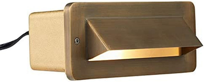 VOLT Cast Brass 12V Open-Face Outdoor Step Light (Bronze) with 3W LED Bulb Home & Garden > Pool & Spa > Pool & Spa Accessories VOLT Lighting Hooded with Bulb  