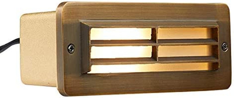 VOLT Cast Brass 12V Open-Face Outdoor Step Light (Bronze) with 3W LED Bulb Home & Garden > Pool & Spa > Pool & Spa Accessories VOLT Lighting Louvered with Bulb  