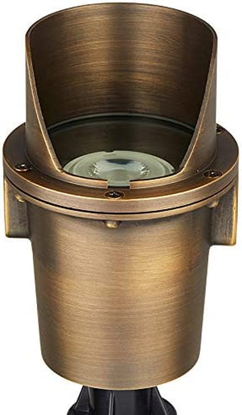 VOLT Waterproof Forged Brass 12V In-Grade Bronze Well Light with 5W LED Bulb Home & Garden > Pool & Spa > Pool & Spa Accessories VOLT Lighting Shielded Top (No Bulb)  