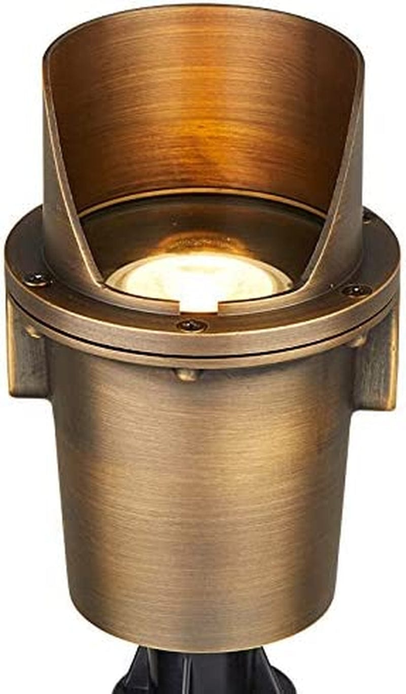 VOLT Waterproof Forged Brass 12V In-Grade Bronze Well Light with 5W LED Bulb Home & Garden > Pool & Spa > Pool & Spa Accessories VOLT Lighting Shielded Top with Bulb  