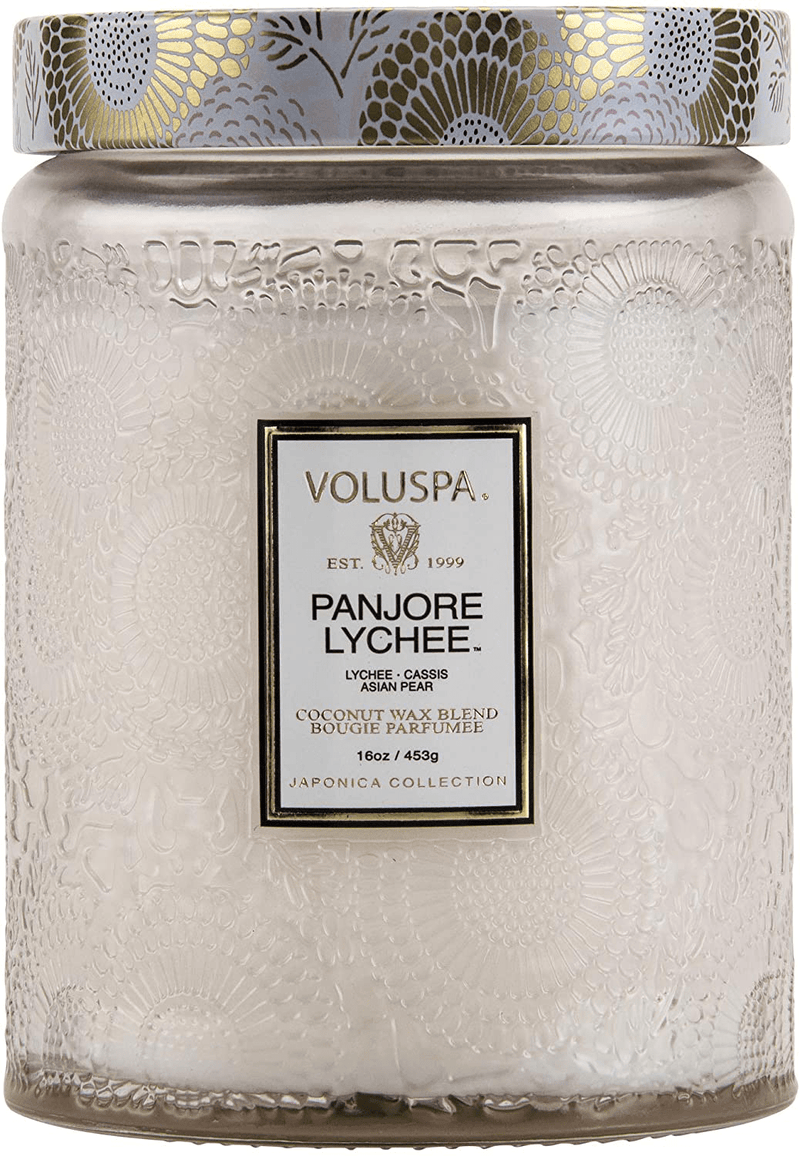 Voluspa Goji Tarocco Orange Candle | Large Glass Jar | 18 Oz | All Natural Wicks and Coconut Wax for Clean Burning Home & Garden > Decor > Home Fragrances > Candles Voluspa Panjore Lychee  