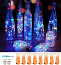 VOOKRY Wine Bottle Lights with Cork,20 LED Battery Operated Fairy String Lights Mini Copper Wire Bottle Lights for DIY, Party, Decor, Christmas, Halloween, Wedding(Warm White 8 Pack) Home & Garden > Lighting > Light Ropes & Strings US Arts Electronics Co.Ltd Multicolor 8 PACK-Wine Bottle Lights 