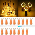 VOOKRY Wine Bottle Lights with Cork,20 LED Battery Operated Fairy String Lights Mini Copper Wire Bottle Lights for DIY, Party, Decor, Christmas, Halloween, Wedding(Warm White 8 Pack)