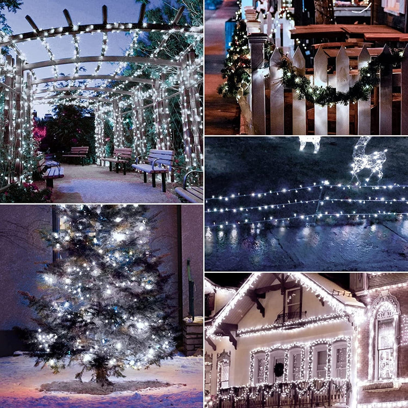 Voolex 4-Pack Solar String Lights Outdoor Cold White - 100LED 33FT Solar Powered LED String Light Waterproof with 8 Modes for Garden, Patio, Fence, Holiday, Party, Balcony, Tree Decorations Home & Garden > Lighting > Light Ropes & Strings Linhai Shunsheng Decorative Lighting Co.,Ltd   
