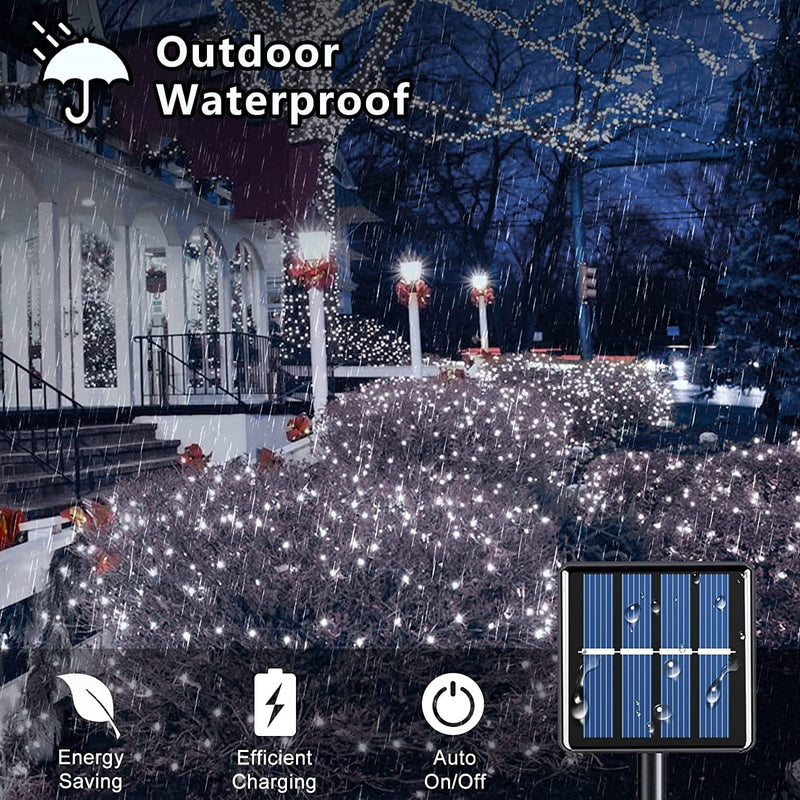 Voolex 4-Pack Solar String Lights Outdoor Cold White - 100LED 33FT Solar Powered LED String Light Waterproof with 8 Modes for Garden, Patio, Fence, Holiday, Party, Balcony, Tree Decorations Home & Garden > Lighting > Light Ropes & Strings Linhai Shunsheng Decorative Lighting Co.,Ltd   