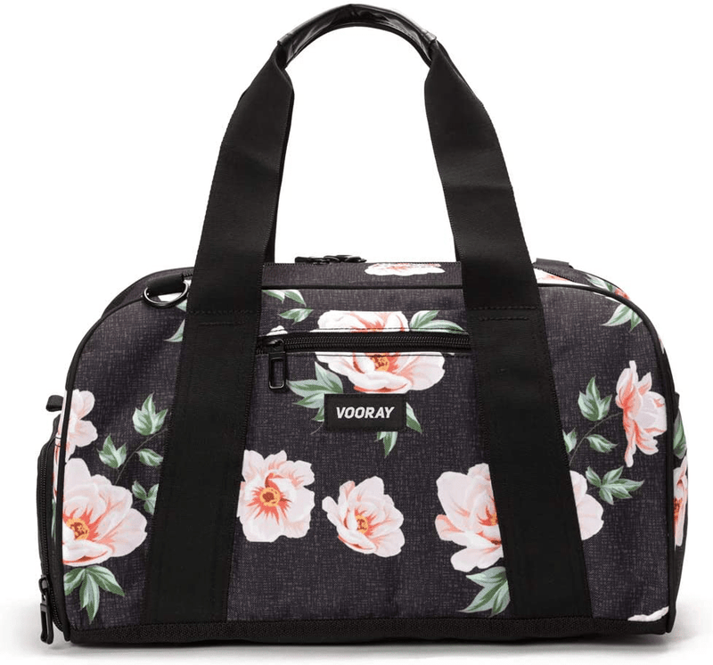 Vooray Burner Gym Duffel, Small Gym Bag with Shoe Pocket, 16" Compact Duffel Bag (Rose Black) Home & Garden > Household Supplies > Storage & Organization VOORAY Rose Black  