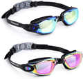 Vorshape Swim Goggles Pack of 2 Swimming Goggle No Leaking Sporting Goods > Outdoor Recreation > Boating & Water Sports > Swimming > Swim Goggles & Masks Vorshape Aqua & Black Pink  