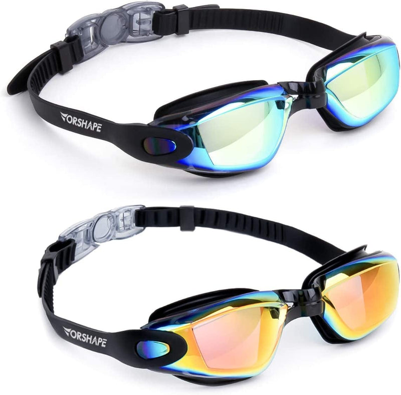 Vorshape Swim Goggles Pack of 2 Swimming Goggle No Leaking Adult Men Women Youth