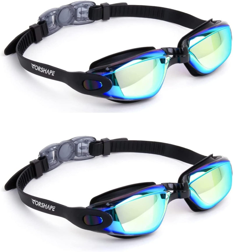 Vorshape Swim Goggles Pack of 2 Swimming Goggle No Leaking Adult Men Women Youth Sporting Goods > Outdoor Recreation > Boating & Water Sports > Swimming > Swim Goggles & Masks Vorshape Aqua & Double Aqua  