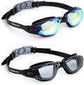 Vorshape Swim Goggles Pack of 2 Swimming Goggle No Leaking Adult Men Women Youth Sporting Goods > Outdoor Recreation > Boating & Water Sports > Swimming > Swim Goggles & Masks Vorshape Aqua & Clear Black  