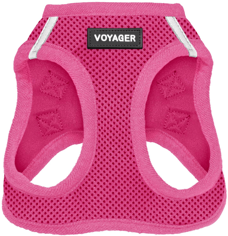 Voyager Step-In Air Dog Harness - All Weather Mesh, Step in Vest Harness for Small and Medium Dogs by Best Pet Supplies Animals & Pet Supplies > Pet Supplies > Dog Supplies Best Pet Supplies, Inc. Fuchsia (Matching Trim) XXS (Chest: 11.5 - 13") 