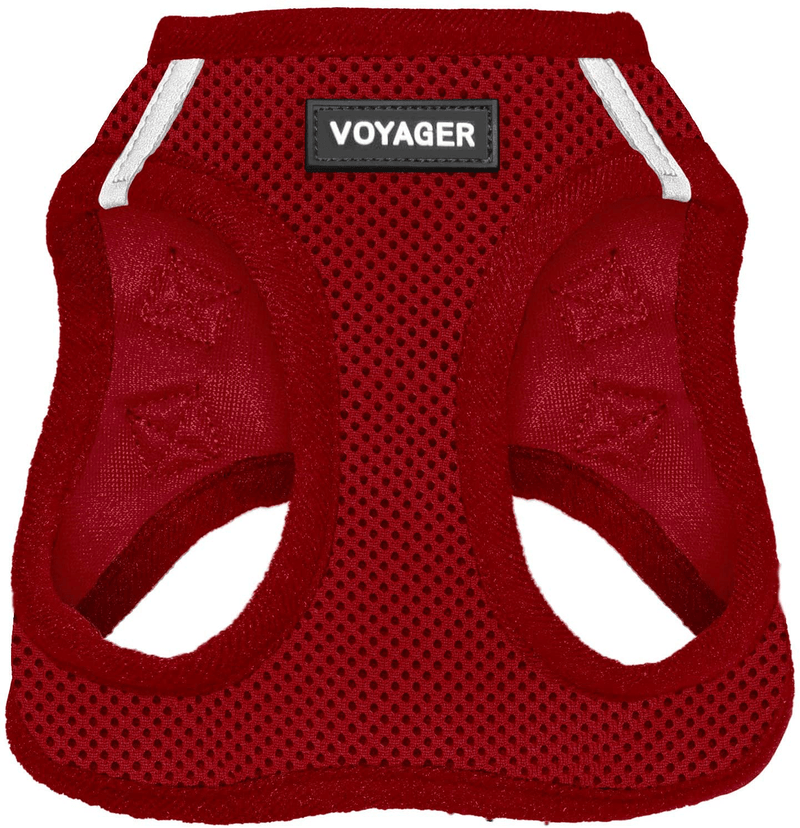 Voyager Step-In Air Dog Harness - All Weather Mesh, Step in Vest Harness for Small and Medium Dogs by Best Pet Supplies Animals & Pet Supplies > Pet Supplies > Dog Supplies Best Pet Supplies, Inc. Red (Matching Trim) XS (Chest: 13 - 14.5") 