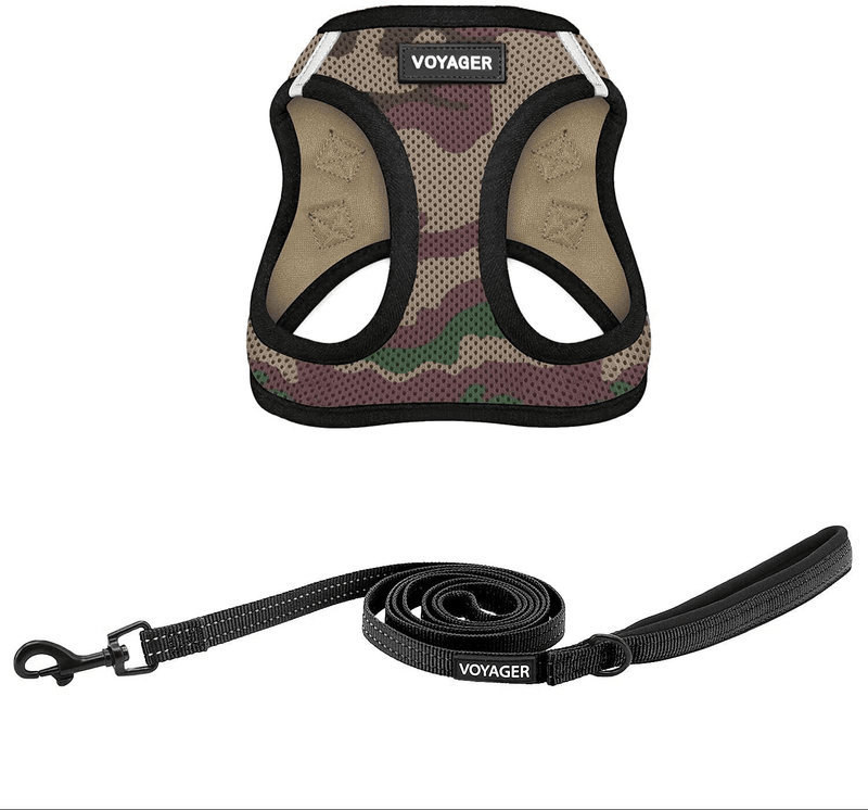 Voyager Step-In Air Dog Harness - All Weather Mesh, Step in Vest Harness for Small and Medium Dogs by Best Pet Supplies Animals & Pet Supplies > Pet Supplies > Dog Supplies Best Pet Supplies, Inc. Army Base (Leash Bundle) XXXS (Chest: 10 - 11.5") 