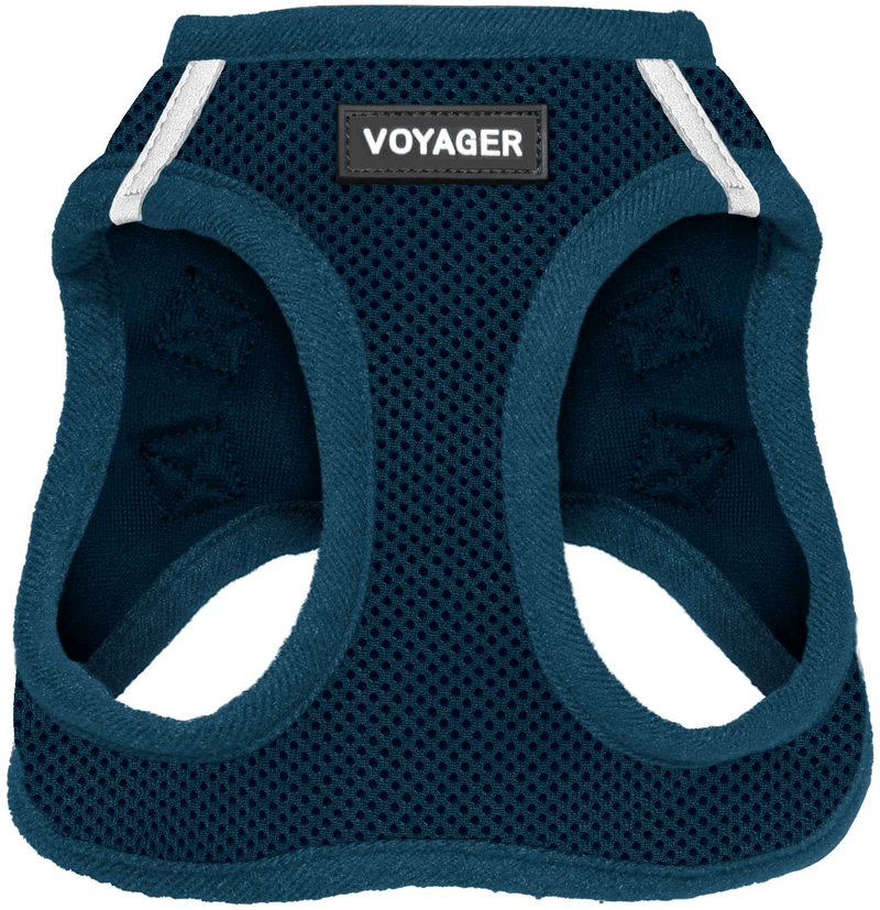 Voyager Step-In Air Dog Harness - All Weather Mesh, Step in Vest Harness for Small and Medium Dogs by Best Pet Supplies Animals & Pet Supplies > Pet Supplies > Dog Supplies Best Pet Supplies, Inc. Blue (Matching Trim) M (Chest: 16 - 18") 