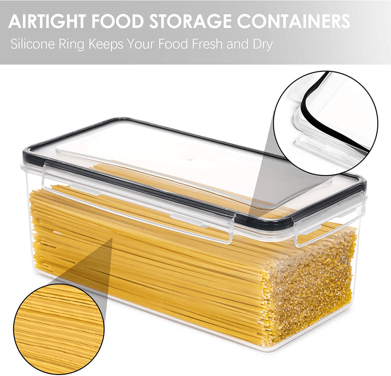 Vtopmart Airtight Food Storage Containers with Lids 4PCS Set 3.2L，Plastic Spaghetti Container for Pasta and Long Noodles, BPA Free Air Tight Kitchen Pantry Organization and Storage Home & Garden > Kitchen & Dining > Food Storage Vtopmart   