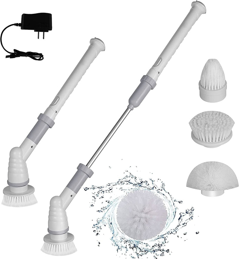 Vuitte Electric Spin Scrubber,Shower Cleaning Brush,Removable Handle,Tile, Floor, Wall and Kitchen,360 Cordless Electric Bathroom Cleaning Brush with 3 Replaceable Cleaning Brush Scrubber Heads Home & Garden > Household Supplies > Household Cleaning Supplies Vuitte   