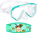 Vvinca Kids Goggles Snorkel Mask Diving Mask Swim Mask Swimming Goggles with Nose Cover and Straps Cover for Kids and Youth Age 6-14 Sporting Goods > Outdoor Recreation > Boating & Water Sports > Swimming > Swim Goggles & Masks Vvinca G-green&white  