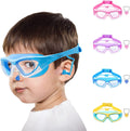 Vvinca Kids Swim Goggles for Kids 3-12, 2022 Upgraded Design with Ear&Nose Plug, Wide View Anit-Fog No Leak Water Pool Goggle Sporting Goods > Outdoor Recreation > Boating & Water Sports > Swimming > Swim Goggles & Masks Vvinca 1 Pack Blue  