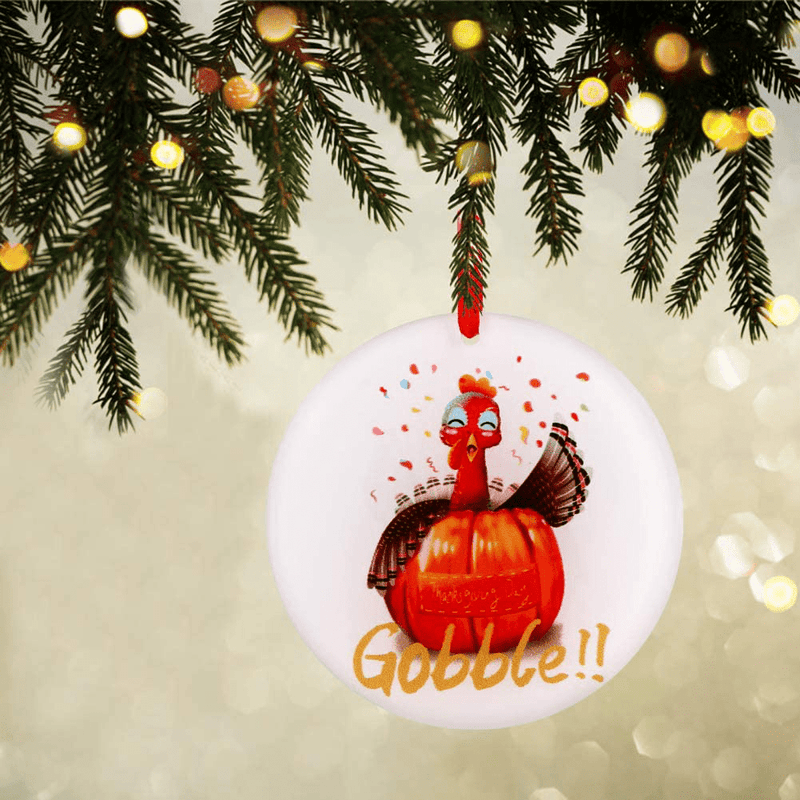 WaaHome Thanksgiving Gifts for Family Friends Women, 3'' Thanksgiving Gobble Turkey Christmas Ornaments for Thanksgiving Christmas Tree Decorations Home & Garden > Decor > Seasonal & Holiday Decorations& Garden > Decor > Seasonal & Holiday Decorations WaaHome   