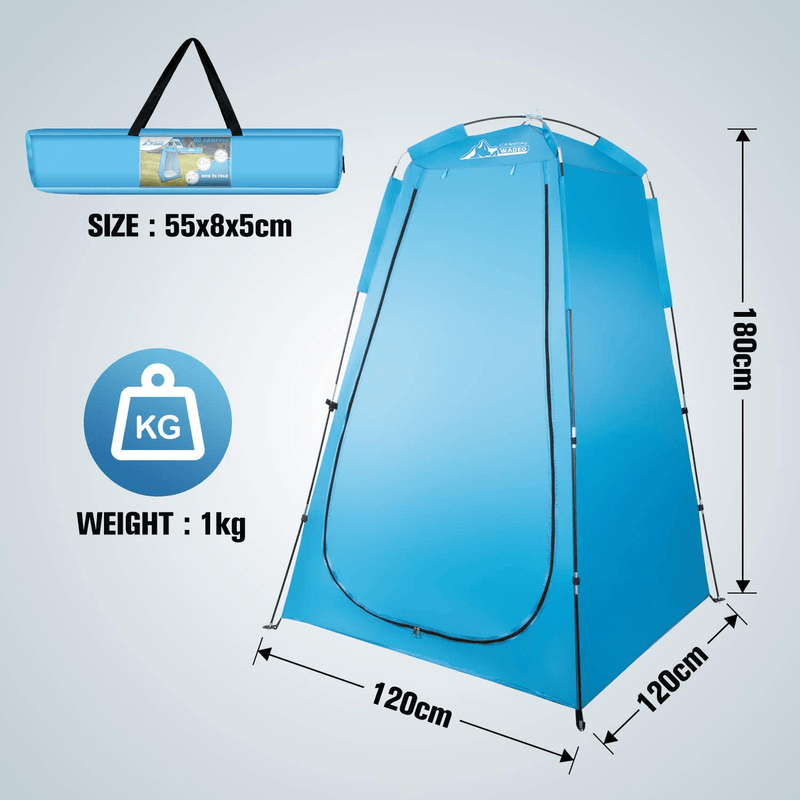 WADEO Camping Shower Tent, Portable Dressing Changing Room Privacy Shelter Tents for Outdoor Camping Beach Toilet and Indoor Photo Shoot with Carrying Bag