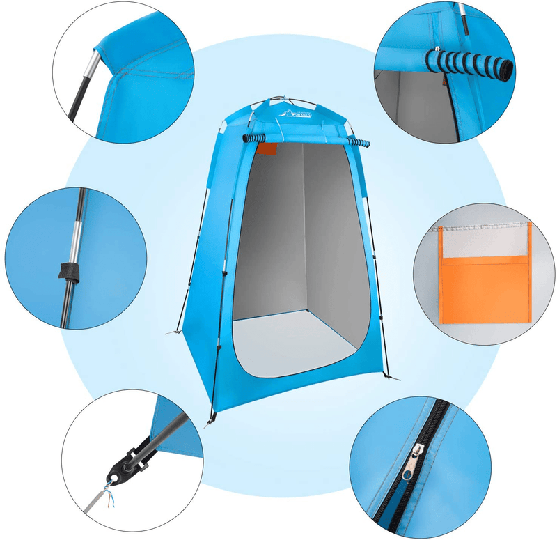 WADEO Camping Shower Tent, Portable Dressing Changing Room Privacy Shelter Tents for Outdoor Camping Beach Toilet and Indoor Photo Shoot with Carrying Bag Sporting Goods > Outdoor Recreation > Camping & Hiking > Portable Toilets & Showers WADEO   