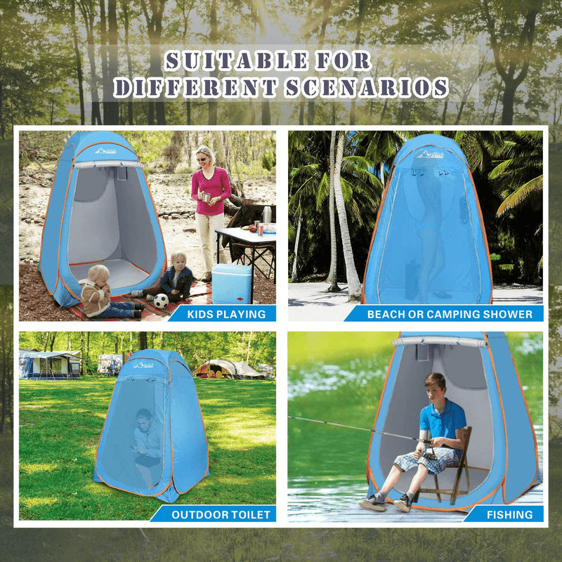WADEO Pop up Shower Tent, Instant Portable Outdoor Changing Room, Camp Toilet, Rain Shelter with Window for Camping and Beach Easy Set Up, Foldable with Carry Bag Sporting Goods > Outdoor Recreation > Camping & Hiking > Portable Toilets & Showers WADEO   