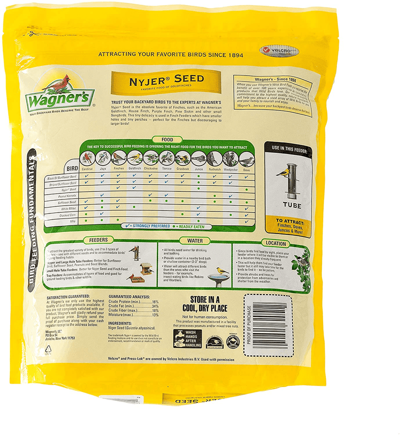 Wagner's 62050 Nyjer Seed Wild Bird Food, 10-Pound Bag Animals & Pet Supplies > Pet Supplies > Bird Supplies > Bird Food Wagner's   