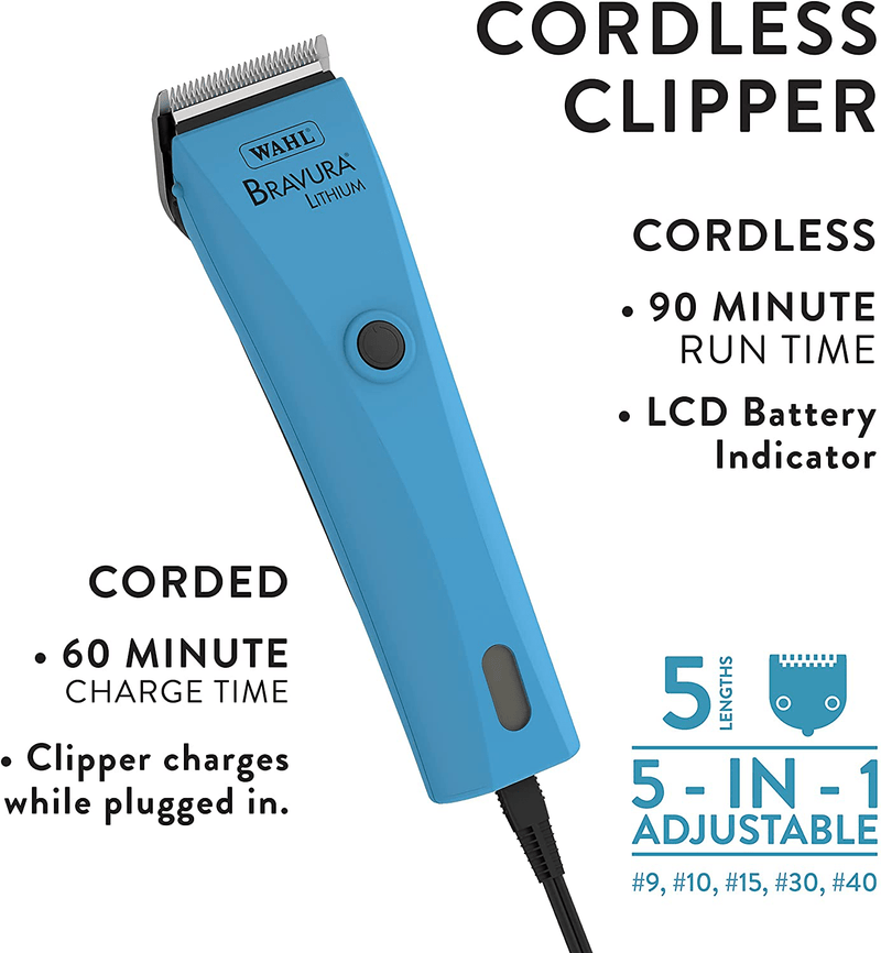 Wahl Professional Animal Bravura Pet & Dog & Cat & and Horse Corded / Cordless Clipper Kit Animals & Pet Supplies > Pet Supplies > Cat Supplies Wahl Professional Animal   