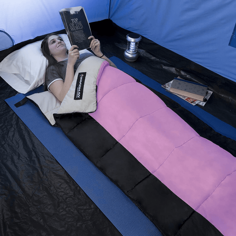 Wakeman Outdoors Sleeping Bag-Lightweight, Carrying Bag with Compression Straps Included-Great for Adults Sporting Goods > Outdoor Recreation > Camping & Hiking > Sleeping Bags Wakeman   
