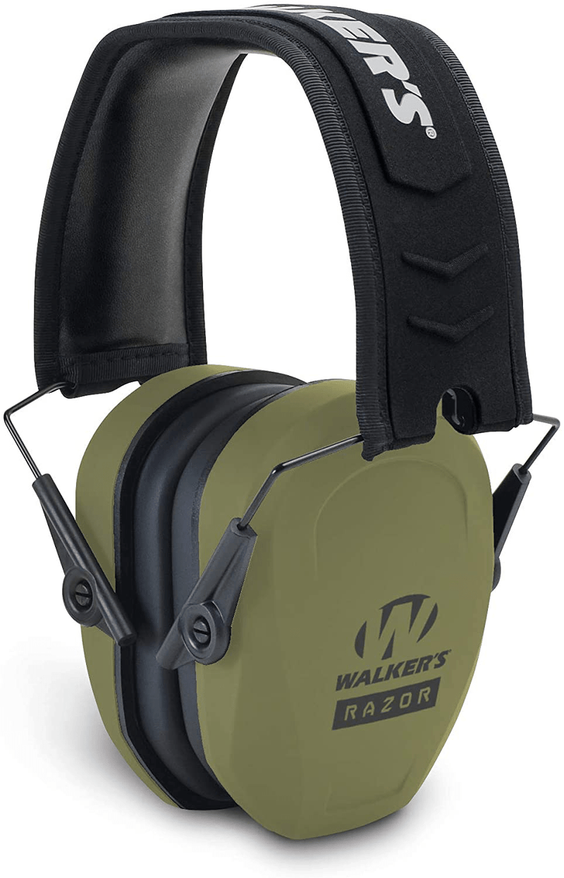 Walker's Razor Slim Passive Earmuffs Ultra Low Profile 27dB NRR Light Weight  Walker's Odg  