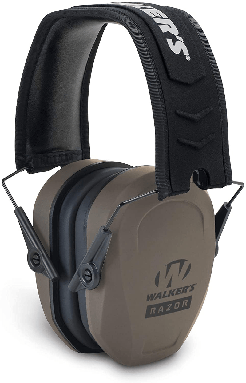 Walker's Razor Slim Passive Earmuffs Ultra Low Profile 27dB NRR Light Weight  Walker's Fde  