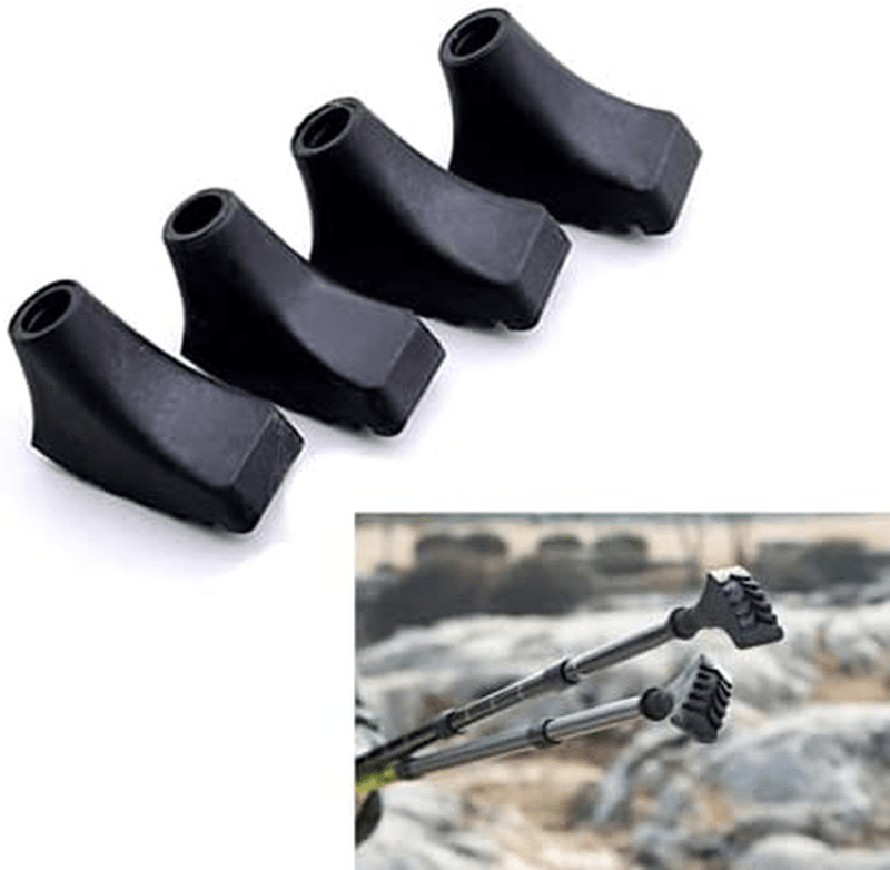 Walking Stick Tips Rubber 4Pcs Trekking Pole Tips Replacement- Rubber Feet for Hiking Poles, Walking Sticks, Trekking Poles | Rubber Tip for Walking Sticks Hiking Trekking Poles Boot Tips Rubber Feet Sporting Goods > Outdoor Recreation > Camping & Hiking > Hiking Poles JJZS Boot Tips_4pcs  