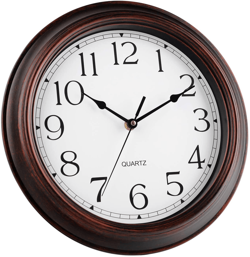Wall Clock - 12 Inch Silent Non-Ticking Wall Clocks Battery Operated - Vintage Retro Rustic Style Decorative for Living Room , Kitchen (Bronze) Home & Garden > Decor > Clocks > Wall Clocks KECYET   