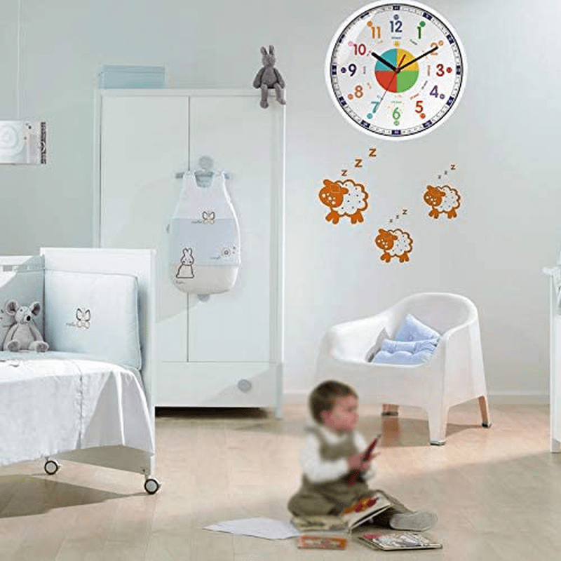 Wall Clock for Kids with Silent Non Ticking Sweep Quartz Mechanism - Easy to Read & Learn to Tell Time,Quiet Child Wall Clock Perfect for Parents and Teachers, Kids Bedroom or Classroom Home & Garden > Decor > Clocks > Wall Clocks iMotion   