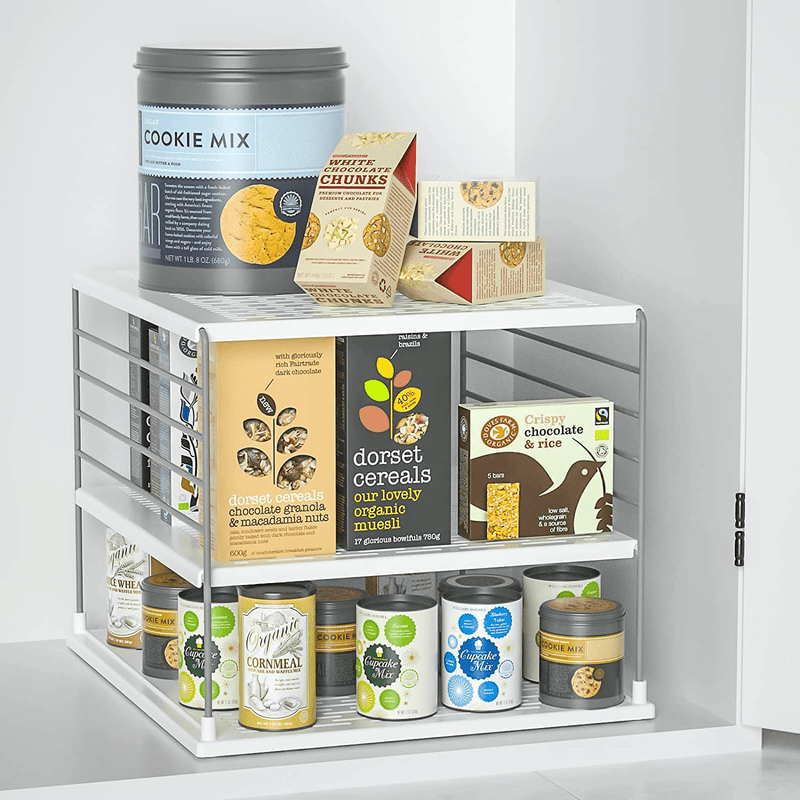 WANCHIY Cabinet Organizers and Storage - Divided Compartment Holder for Plastic Bags and Wraps, Snacks, Family Boxes for Kitchen Organization and Storage - under Sink Organizers and Storage Suitable