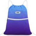 WANDF Drawstring Backpack String Bag Sackpack Cinch Water Resistant Nylon for Gym Shopping Sport Yoga (Blue) Home & Garden > Household Supplies > Storage & Organization WANDF Blue  