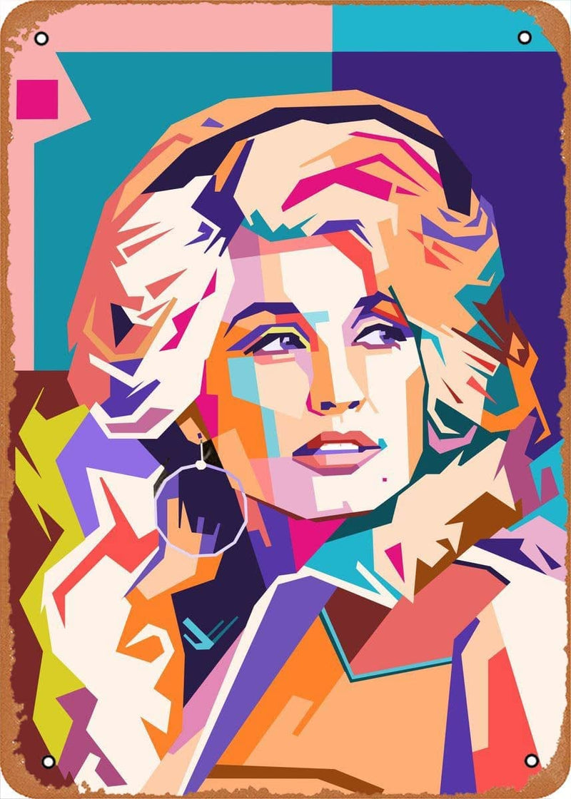 Wanfst Optional Dolly Parton Metal Tin Sign Poster Vintage Art Wall Decor 12 X 8 Inch Home & Garden > Decor > Artwork > Posters, Prints, & Visual Artwork Wanfst   