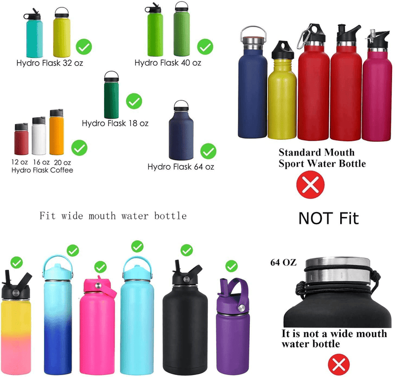WAPEST Spout Lid for Hydro Flask Wide Mouth Water Bottle Replacement Reusable Sports Cup Accessories
