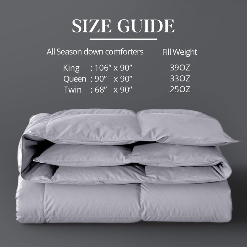 Warmkiss Lightweight down Comforter Queen Size All Season Soft and Fluffy Duvet Insert, 50% down 50% Feather Fill Bed Comforters, Luxury Tencel Cover (90X90,Grey) Home & Garden > Linens & Bedding > Bedding > Quilts & Comforters Warmkiss   