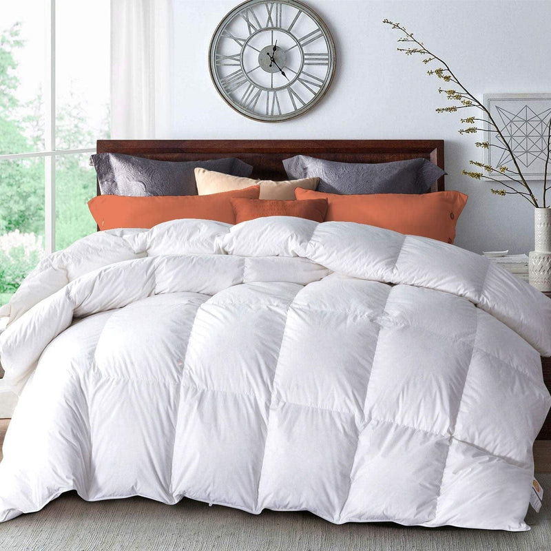 Warmkiss Lightweight down Comforter Queen Size All Season Soft and Fluffy Duvet Insert, 50% down 50% Feather Fill Bed Comforters, Luxury Tencel Cover (90X90,Grey) Home & Garden > Linens & Bedding > Bedding > Quilts & Comforters Warmkiss Luxurious White Twin all season 