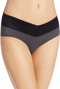 Warner's Women's No Pinching No Problems Lace Hipster Panty Apparel & Accessories > Clothing > Underwear & Socks > Underwear Warner's Black White Dot Large 